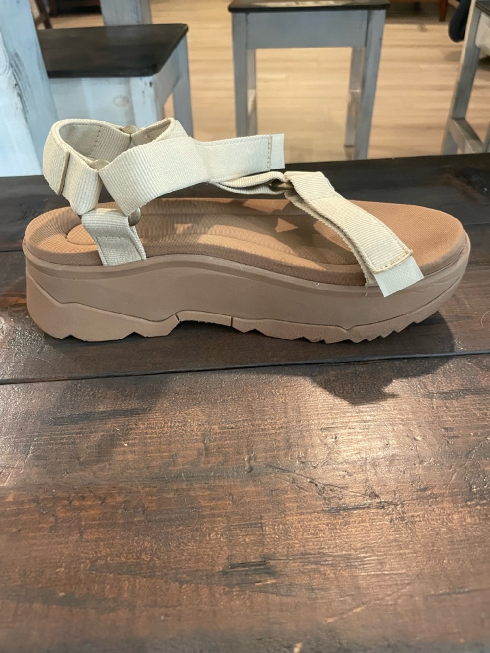 TEVA Women Jadito Platform Memory Foam Comfort Sandal 6 Tan Outdoor Festival - Picture 12 of 12